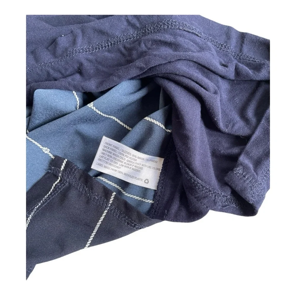 Merona Navy Blue Nautical Knots Blouse Top Shirt Size Small - Picture 5 of 8